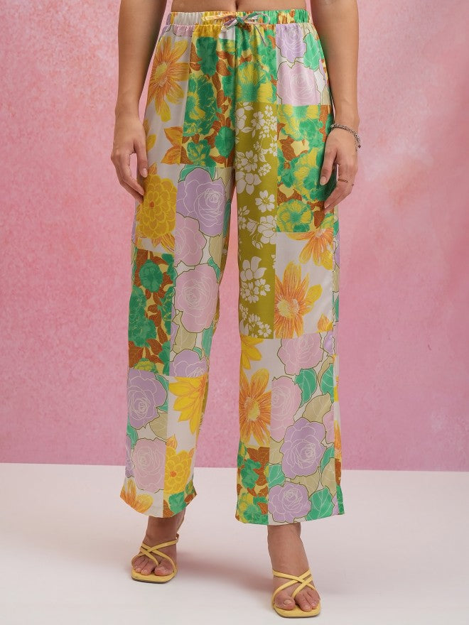 Tokyo Talkies Women Green Shirt With Trouser Co-Ords - Green - Image 7