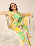 Tokyo Talkies Women Green Shirt With Trouser Co-Ords - Green - Image 1