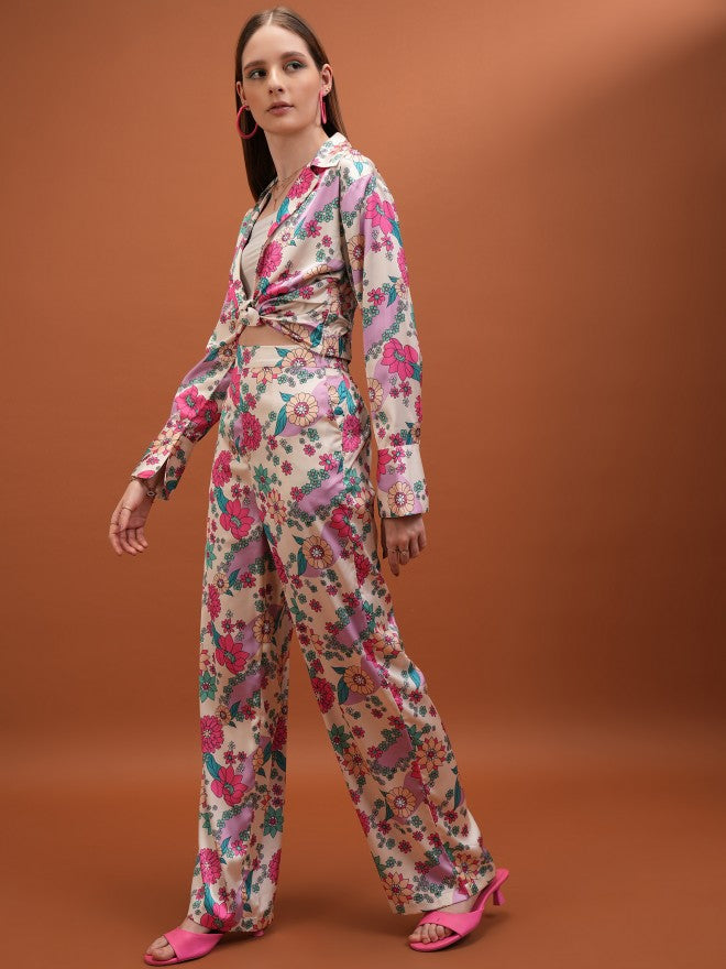 Women Coat With Trouser Co-Ords - Off White - Image 2