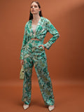 Tokyo Talkies Women Green Blazer With Trouser - Green - Image 1