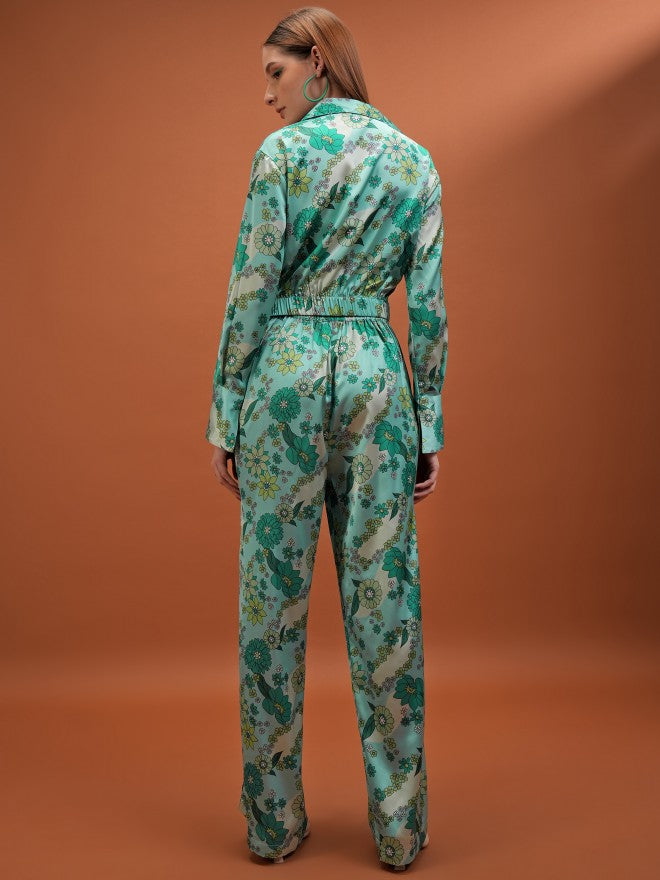 Tokyo Talkies Women Green Blazer With Trouser - Green - Image 3