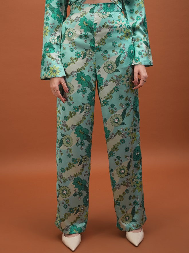Tokyo Talkies Women Green Blazer With Trouser - Green - Image 7