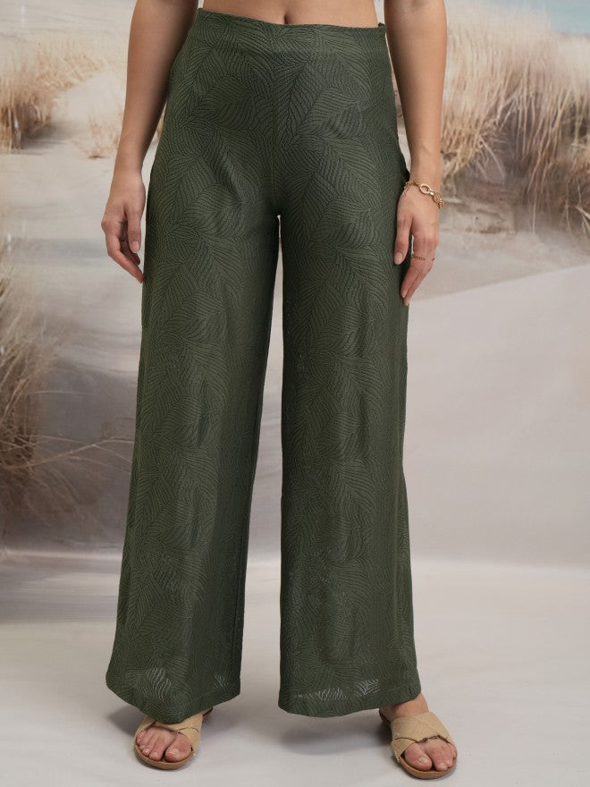 Tokyo Talkies Women Olive Top With Trouser - Olive - Image 7