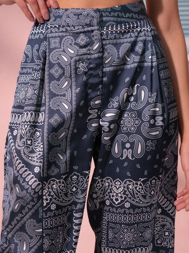 Tokyo Talkies Women Blue Blazer With Trouser - Blue - Image 6