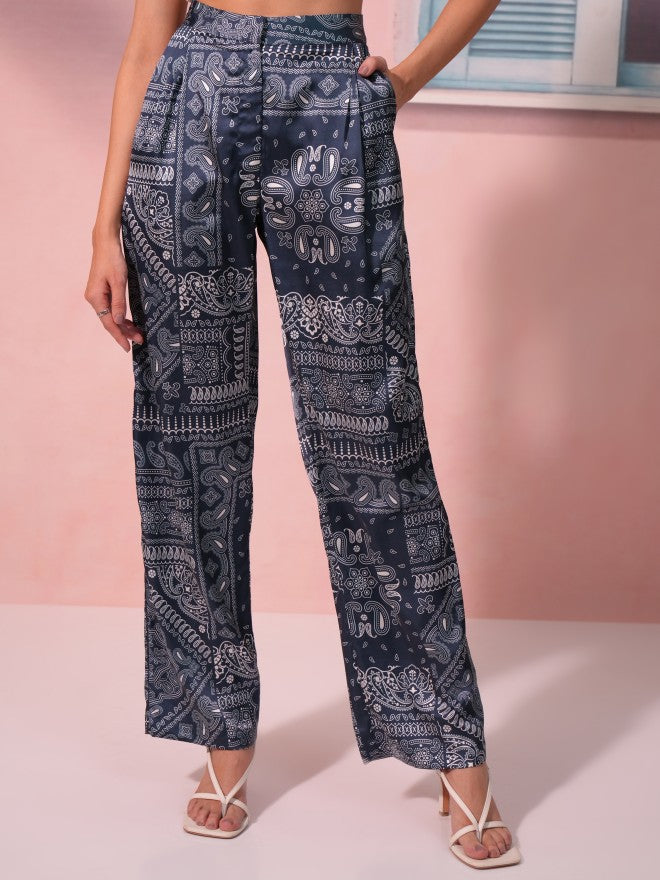 Tokyo Talkies Women Blue Blazer With Trouser - Blue - Image 7