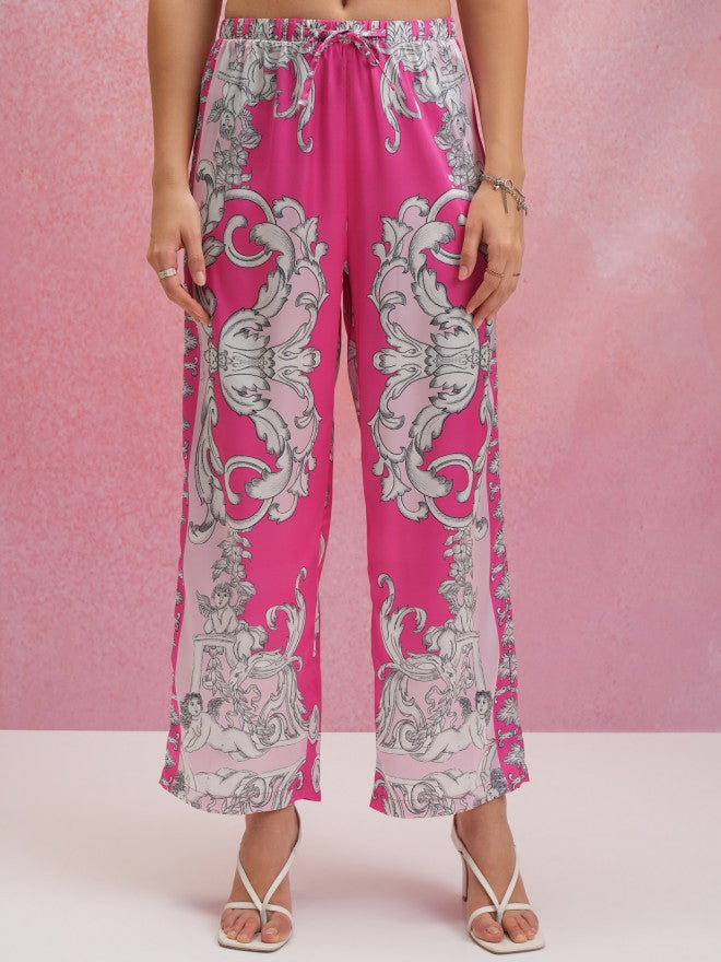 Tokyo Talkies Women Pink Shirt With Trouser Co-Ords - Pink - Image 7