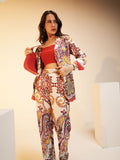 Tokyo Talkies Women Off White Coat With Trouser Co-Ords - Off White - Image 1
