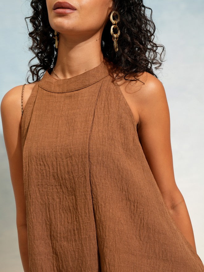 Tokyo Talkies Women Brown Top With Trouser - Brown - Image 5