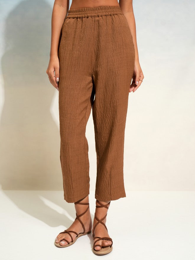 Tokyo Talkies Women Brown Top With Trouser - Brown - Image 8