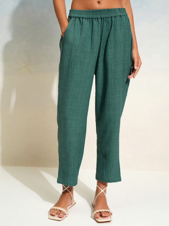 Tokyo Talkies Women Teal Top With Trouser - Teal - Image 8