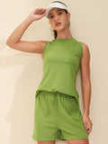 Tokyo Talkies Women Green Top With Short - Green - Image 1