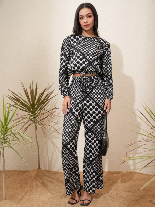 Tokyo Talkies Women Black Top With Trouser - Black - Image 2
