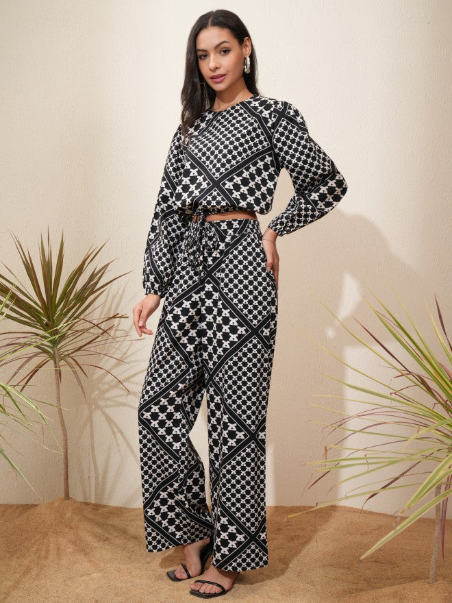 Tokyo Talkies Women Black Top With Trouser - Black - Image 4