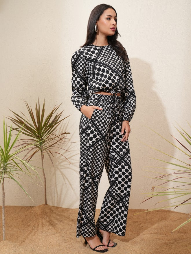 Tokyo Talkies Women Black Top With Trouser - Black - Image 6