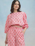 Tokyo Talkies Women Pink Top With Trouser - Pink - Image 1