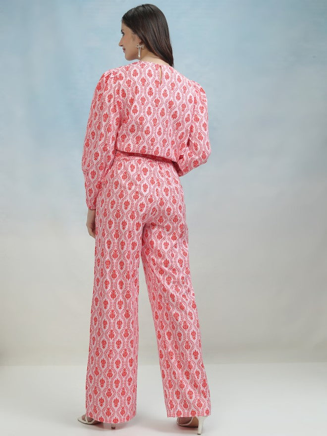 Tokyo Talkies Women Pink Top With Trouser - Pink - Image 3
