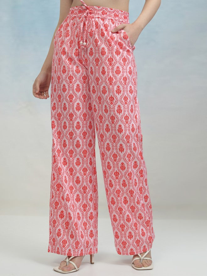 Tokyo Talkies Women Pink Top With Trouser - Pink - Image 7