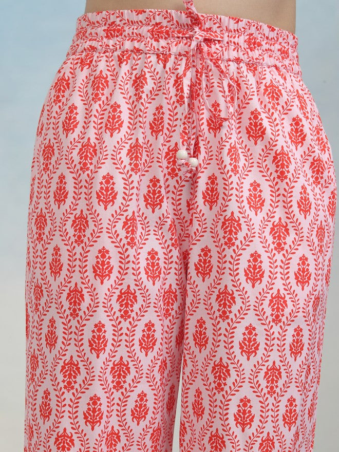 Tokyo Talkies Women Pink Top With Trouser - Pink - Image 8
