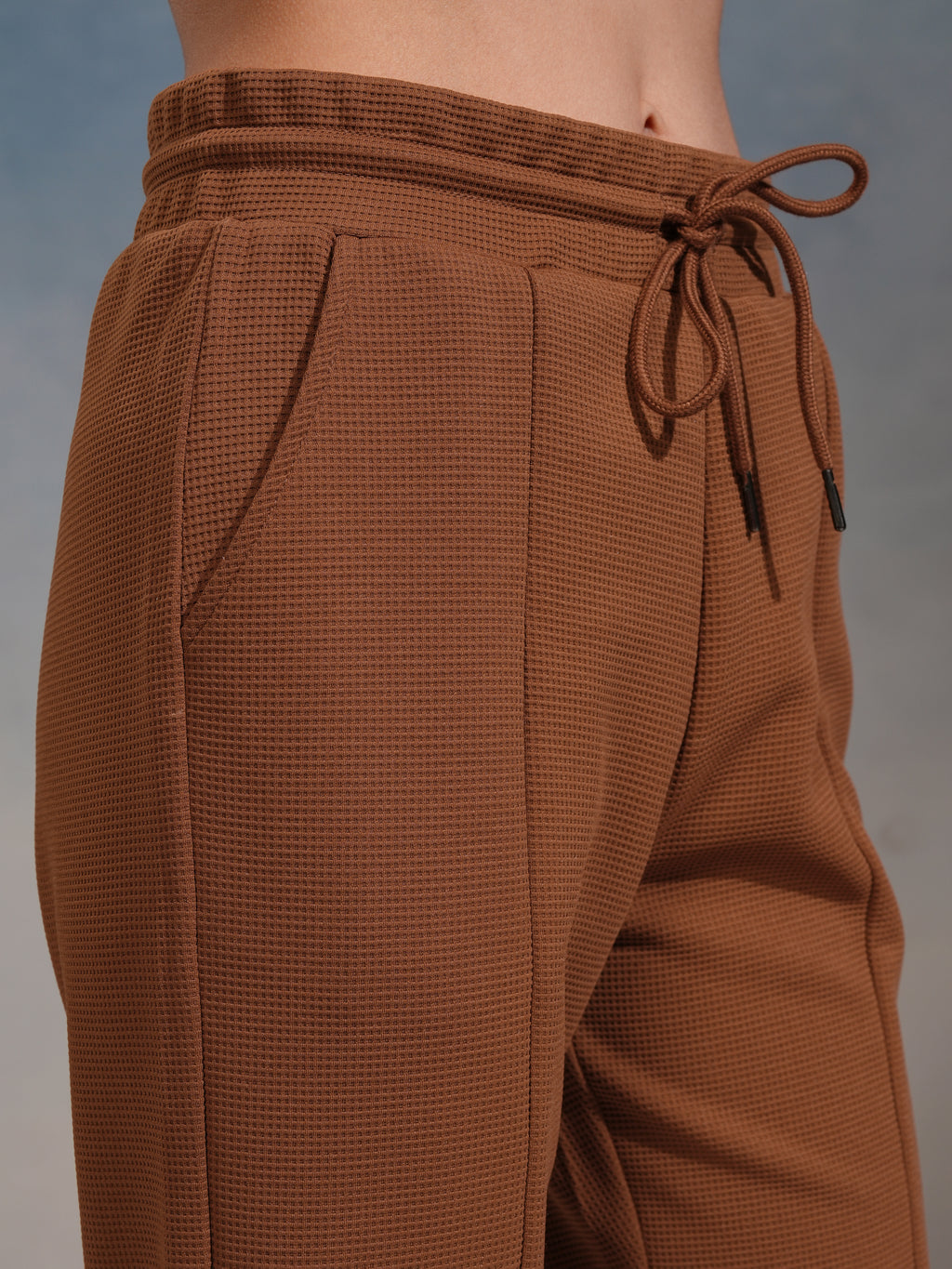 Tokyo Talkies Women Brown Top With Joggers - Brown - Image 7