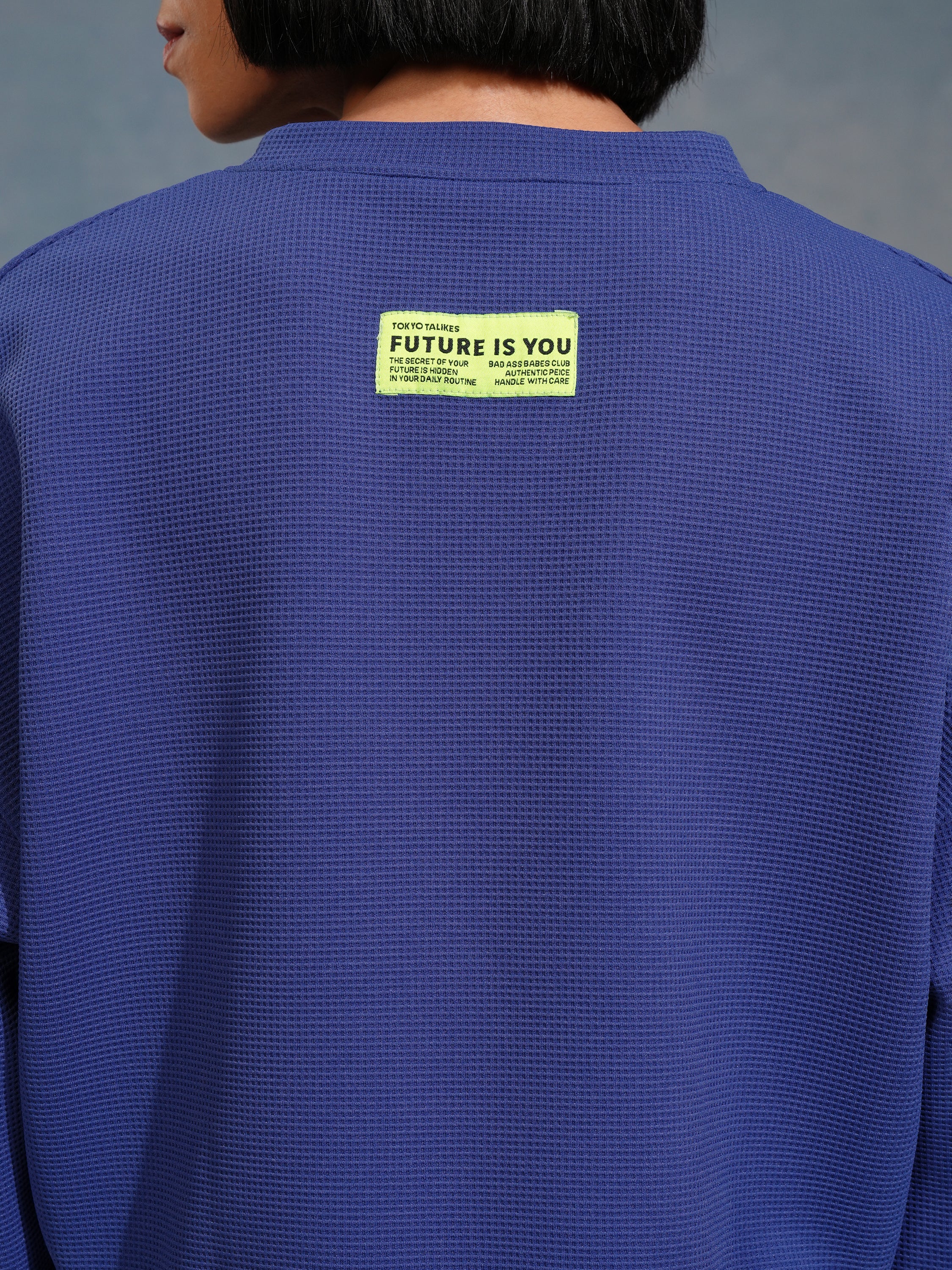 Tokyo Talkies Women Blue Top With Joggers - Blue - Image 6