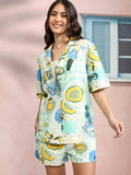 Tokyo Talkies Women Beige Shirt With Short - Beige - Image 1