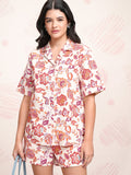 Tokyo Talkies Women Off White Shirt With Short - Off White - Image 1