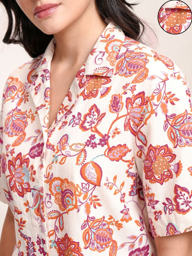 Tokyo Talkies Women Off White Shirt With Short - Off White - Image 5