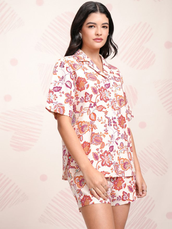 Tokyo Talkies Women Off White Shirt With Short - Off White - Image 6