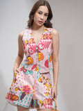 Tokyo Talkies Women Pink Blazer With Short - Pink - Image 1