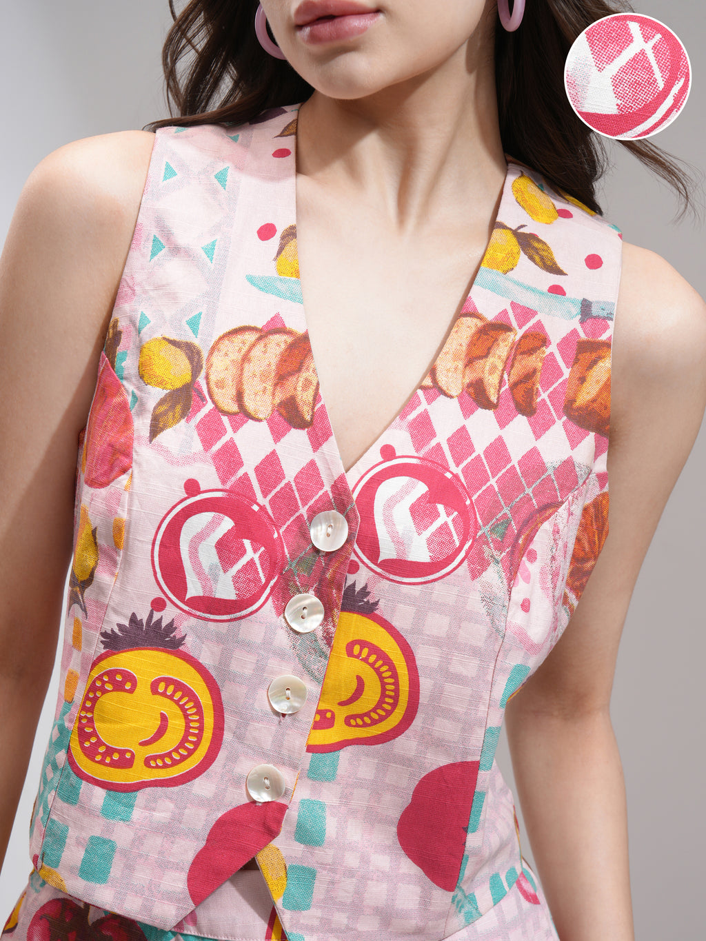 Tokyo Talkies Women Pink Blazer With Short - Pink - Image 5