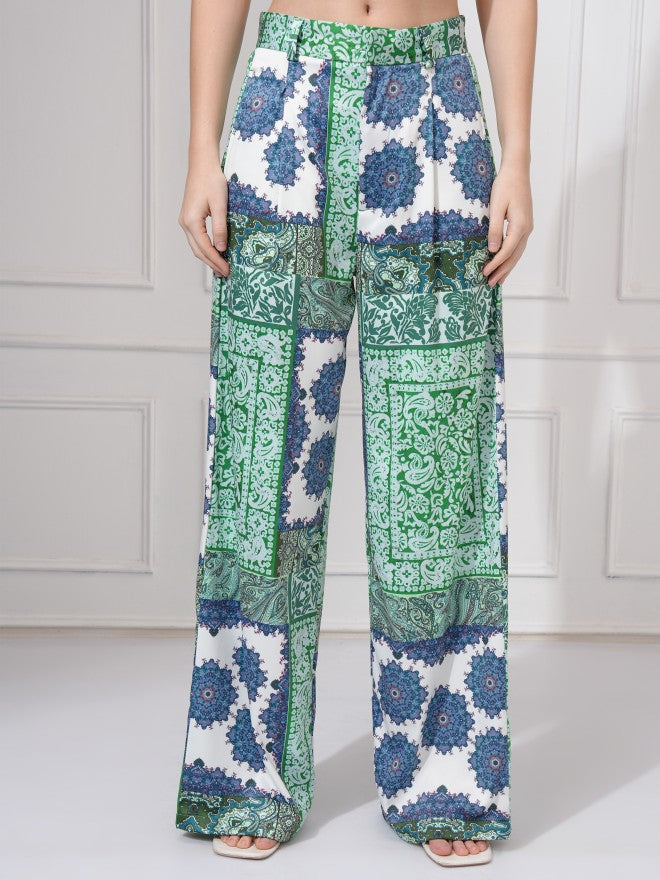 Tokyo Talkies Women Teal Shirt With Trousers Co-Ords - Teal - Image 6