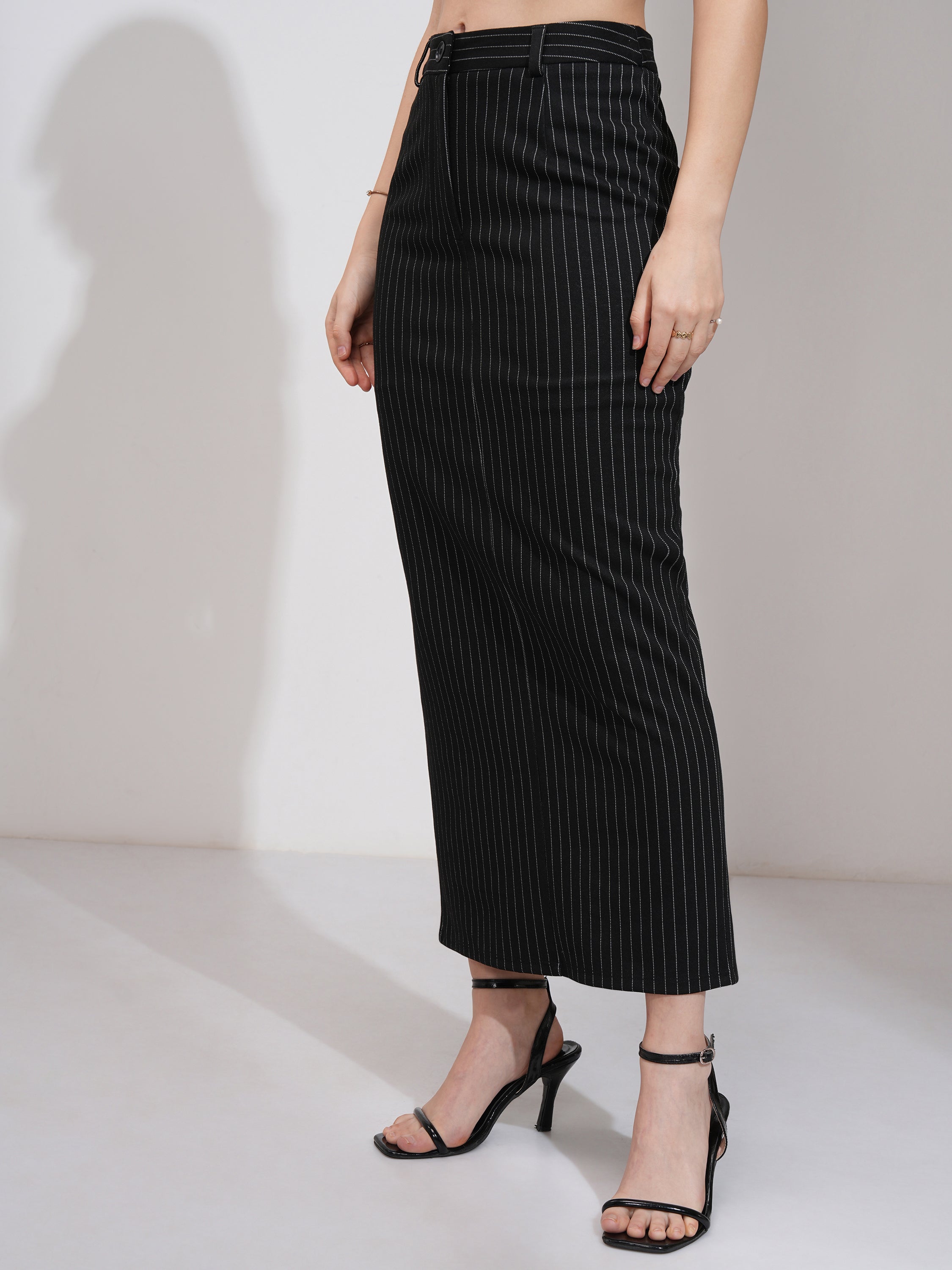 Tokyo Talkies Women Black Coat With Skirt Co-Ords - Black - Image 8