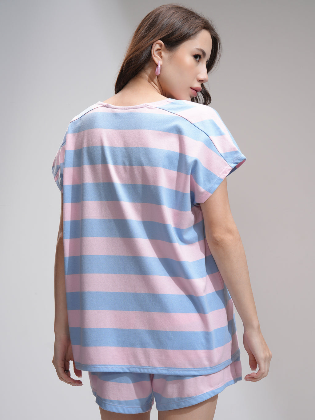 Tokyo Talkies Women Pink Top With Short - Pink - Image 3
