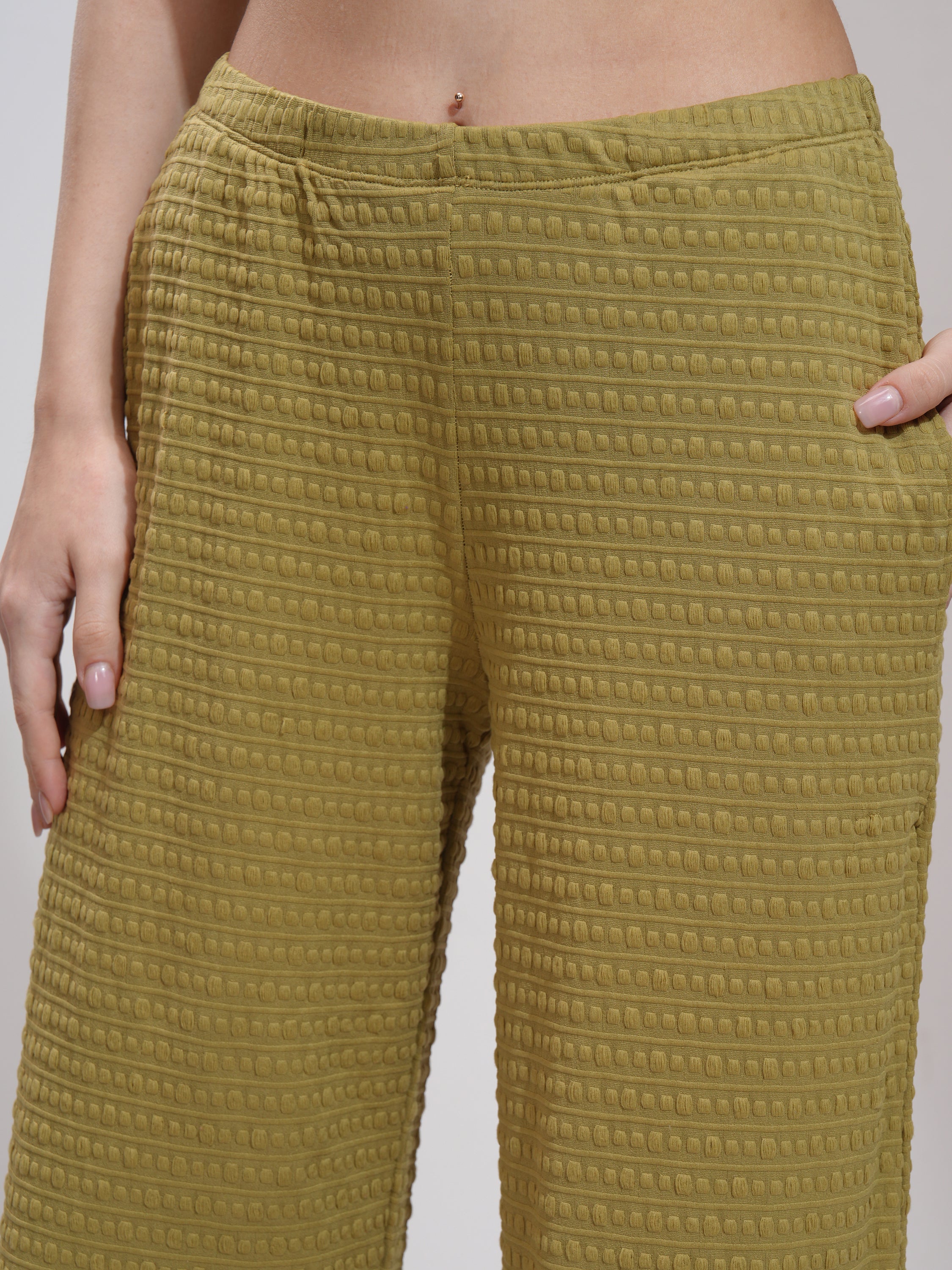 Tokyo Talkies Women Olive Top With Trouser - Olive - Image 6