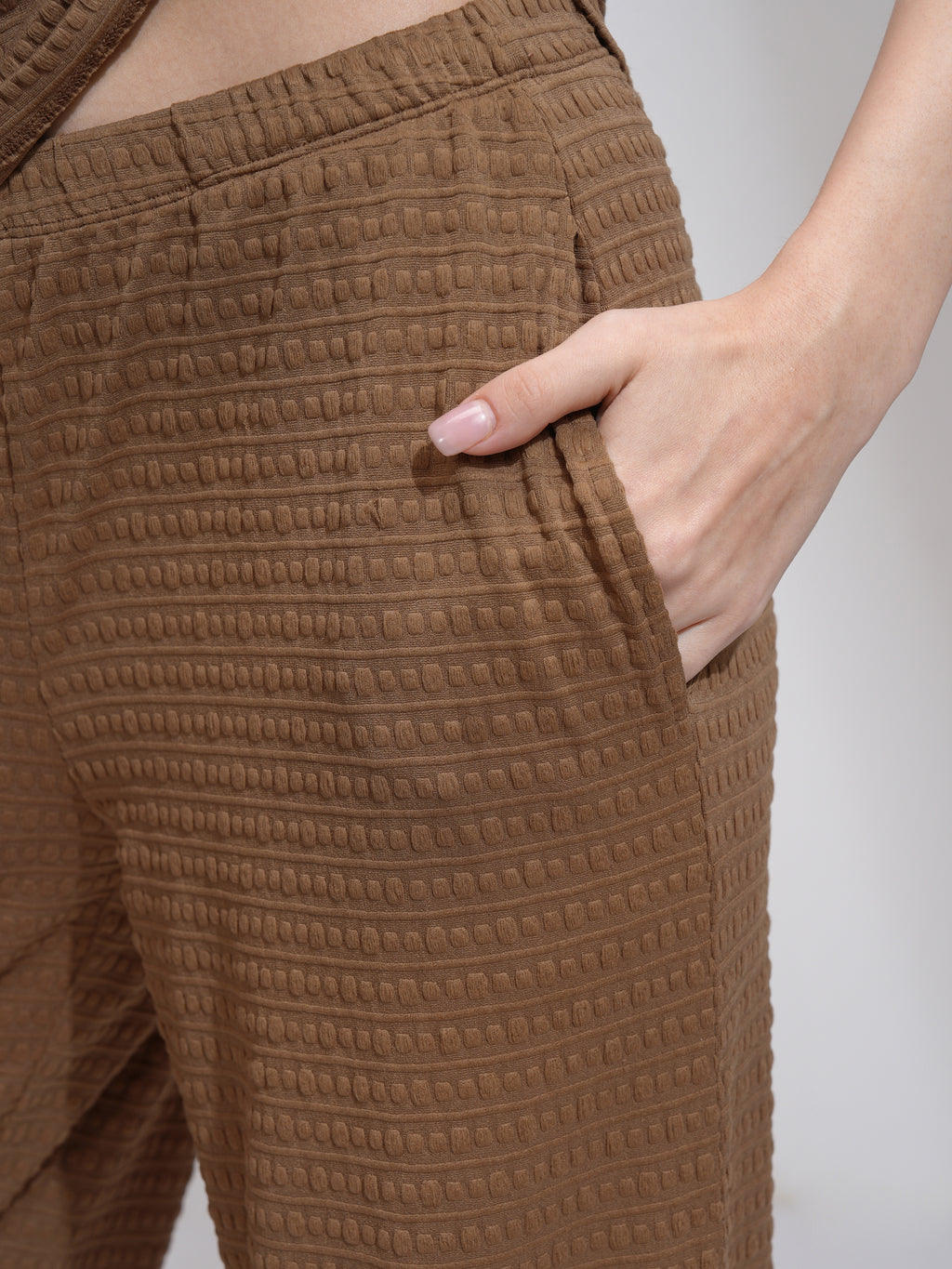 Tokyo Talkies Women Brown Top With Trouser - Brown - Image 6