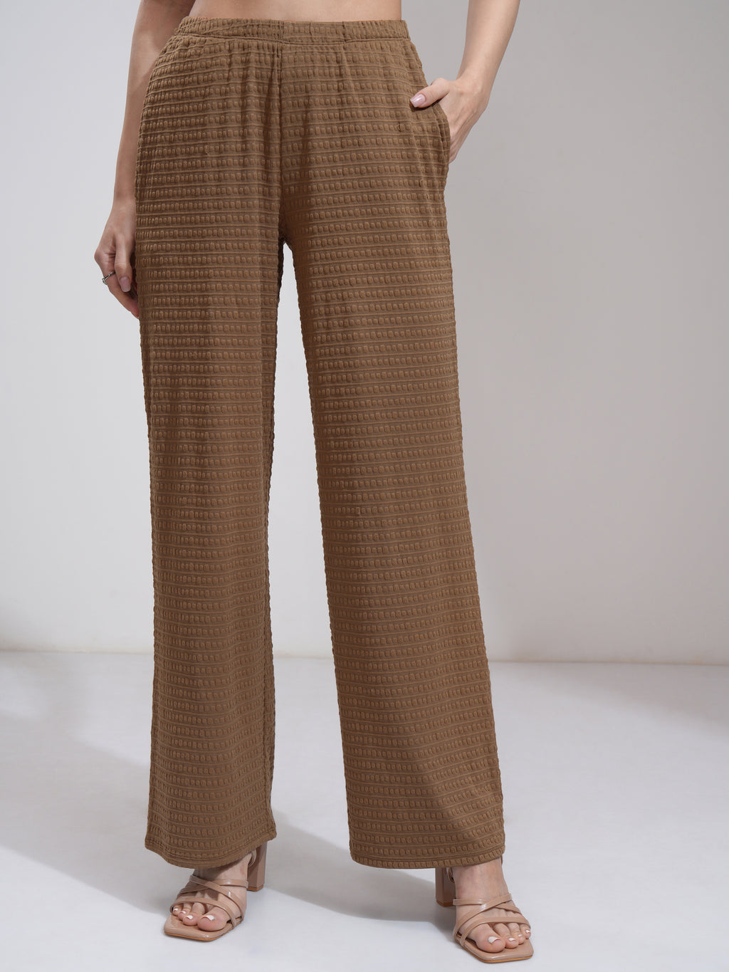 Tokyo Talkies Women Brown Top With Trouser - Brown - Image 7