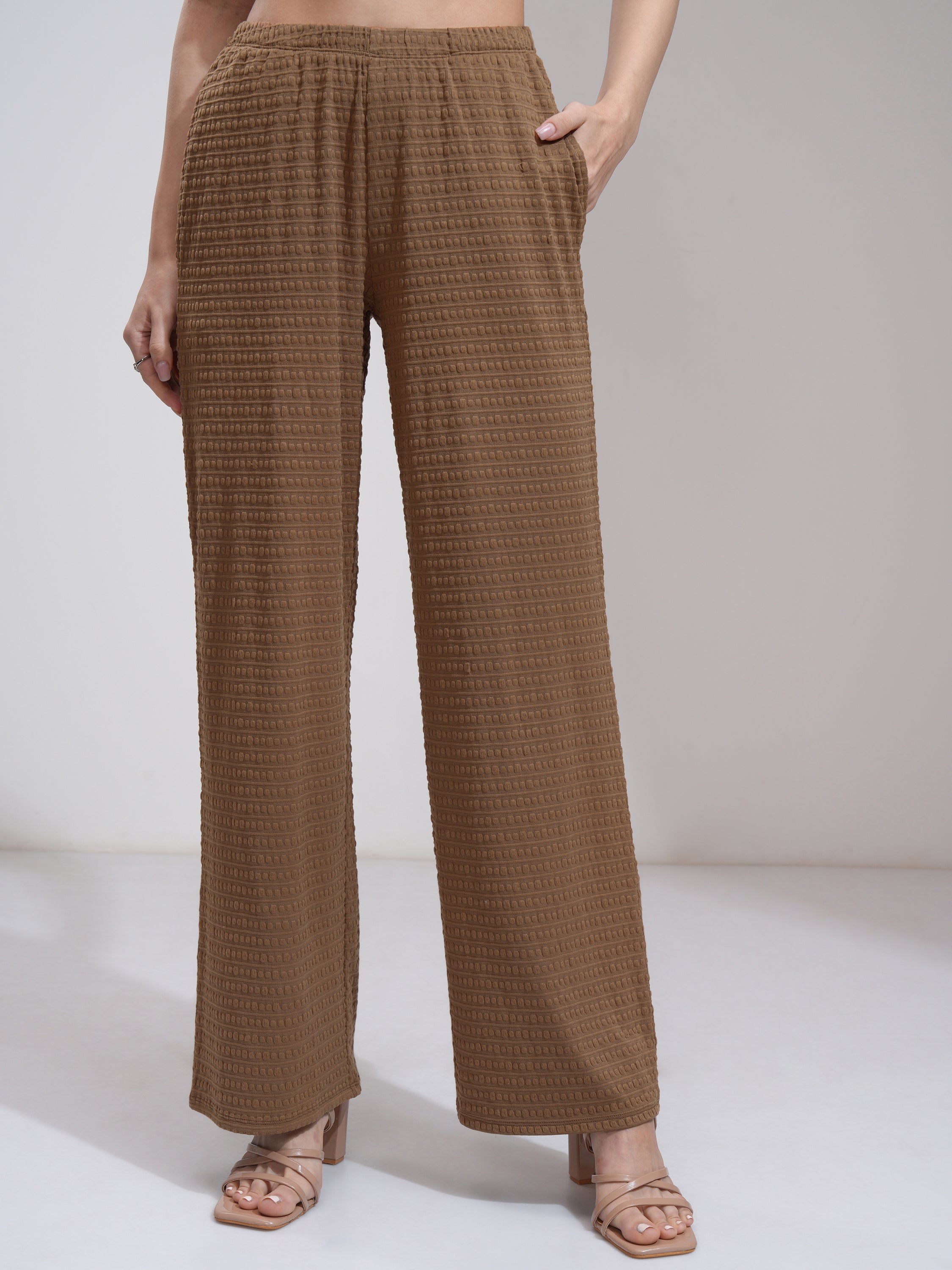 Tokyo Talkies Women Brown Top With Trouser - Brown - Image 7