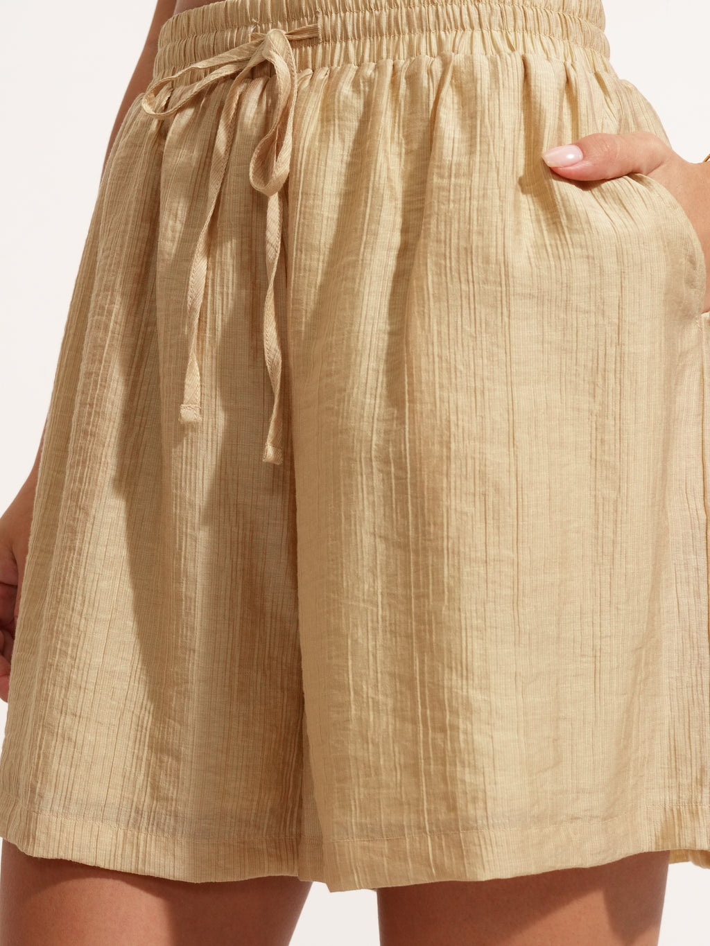 Tokyo Talkies Women Beige Shirt With Short - Beige - Image 8