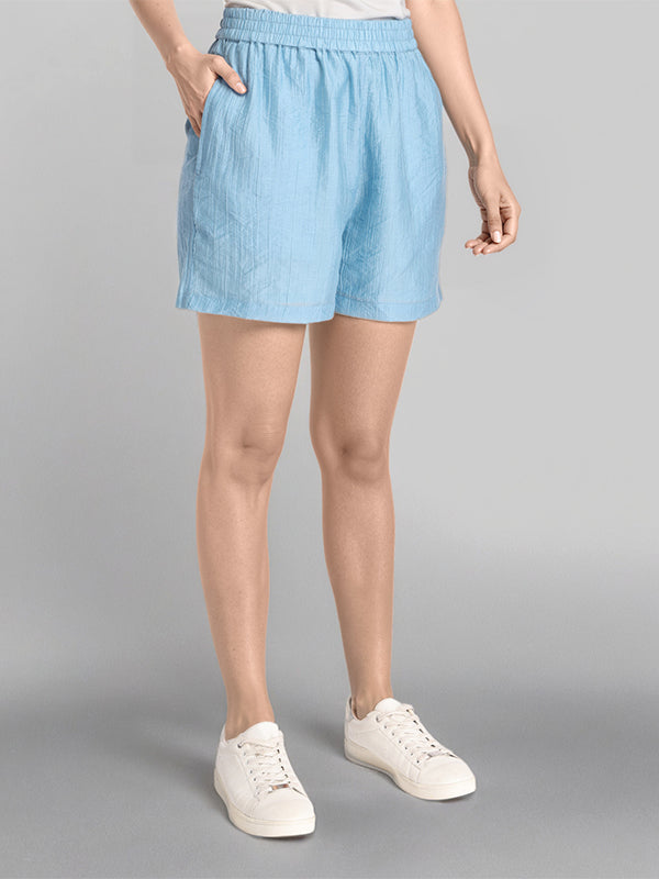ESPYR By Tokyo Talkies Women Blue Top With Shorts Co-Ords - Blue - Image 7