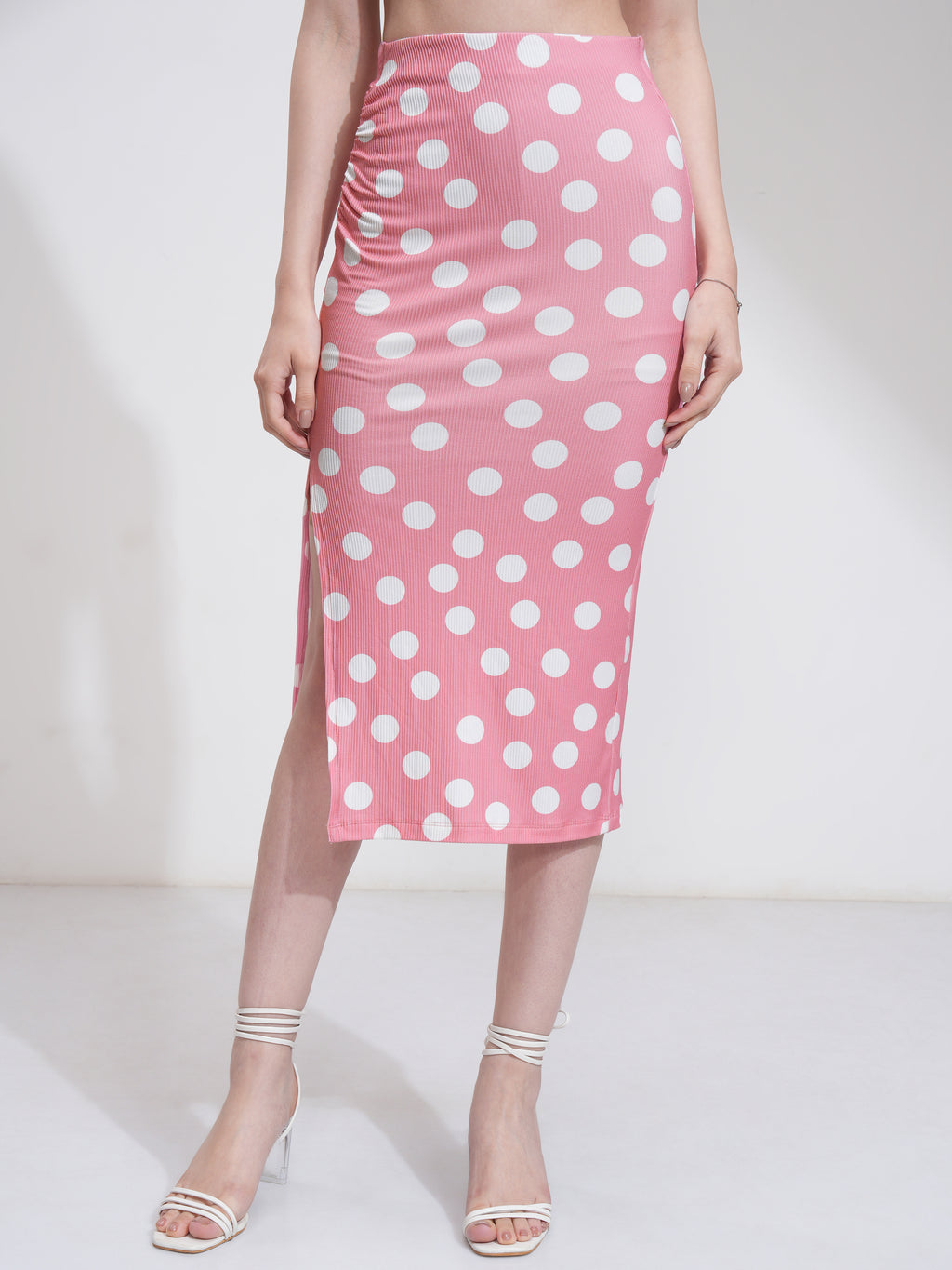Tokyo Talkies Women Pink Top With Skirt Co-Ords - Pink - Image 7