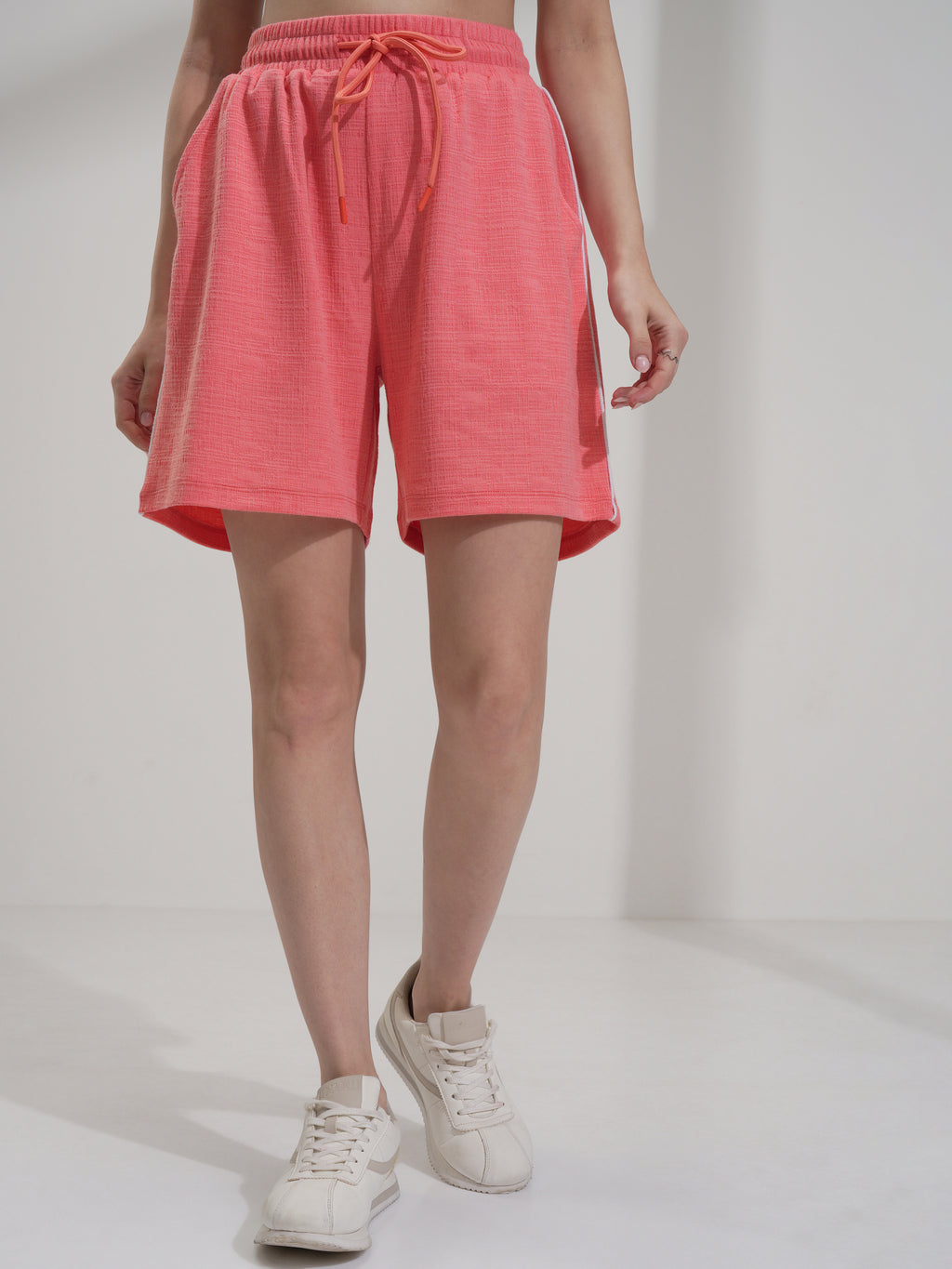 Tokyo Talkies Women Pink Top With Shorts Co-Ords - Pink - Image 8