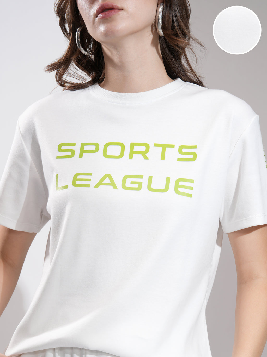 Tokyo Talkies Women White T-Shirt With Joggers Co-Ords - White - Image 5