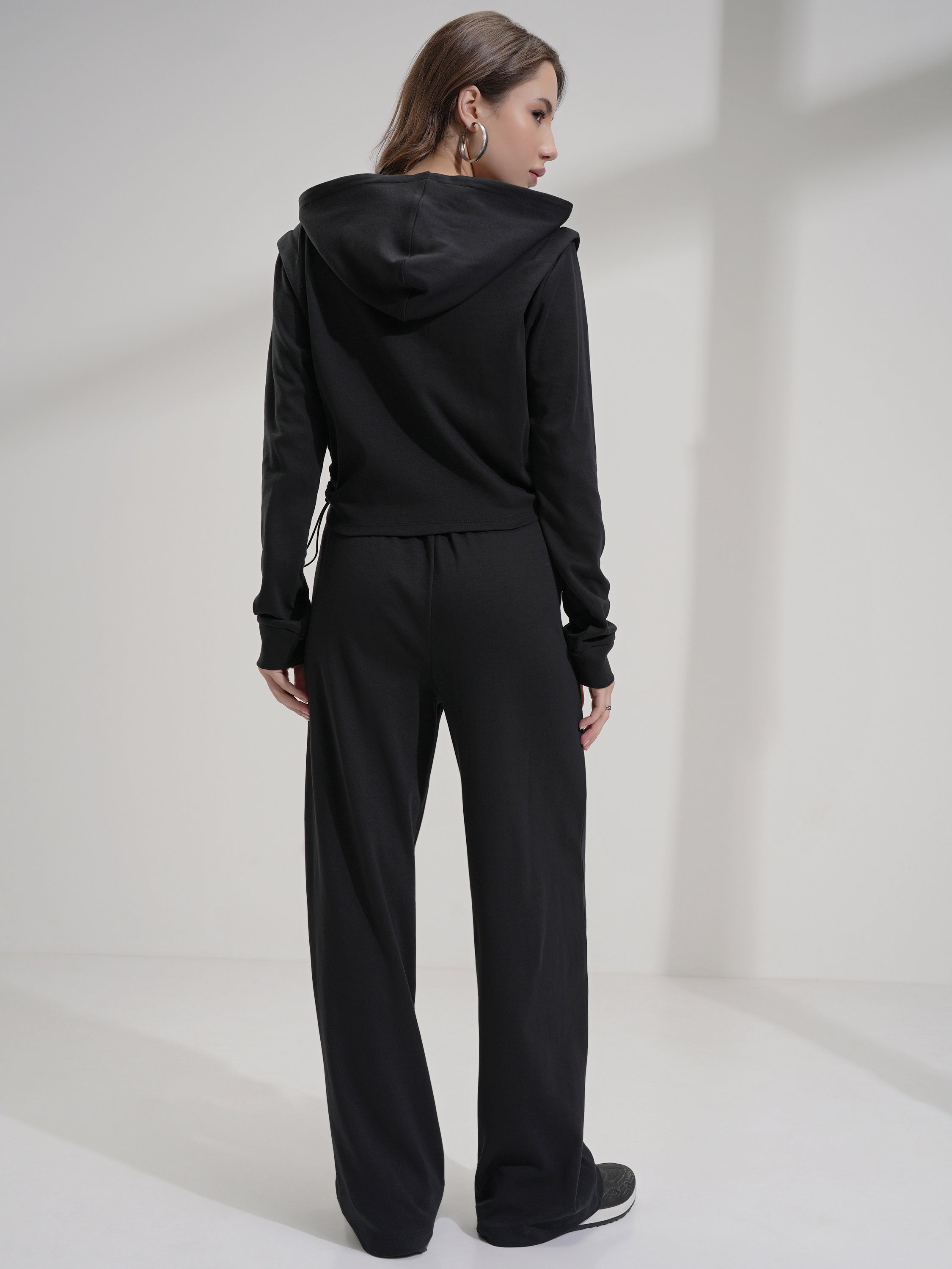 Tokyo Talkies Women Black Top With Trousers Co-Ords - Black - Image 3