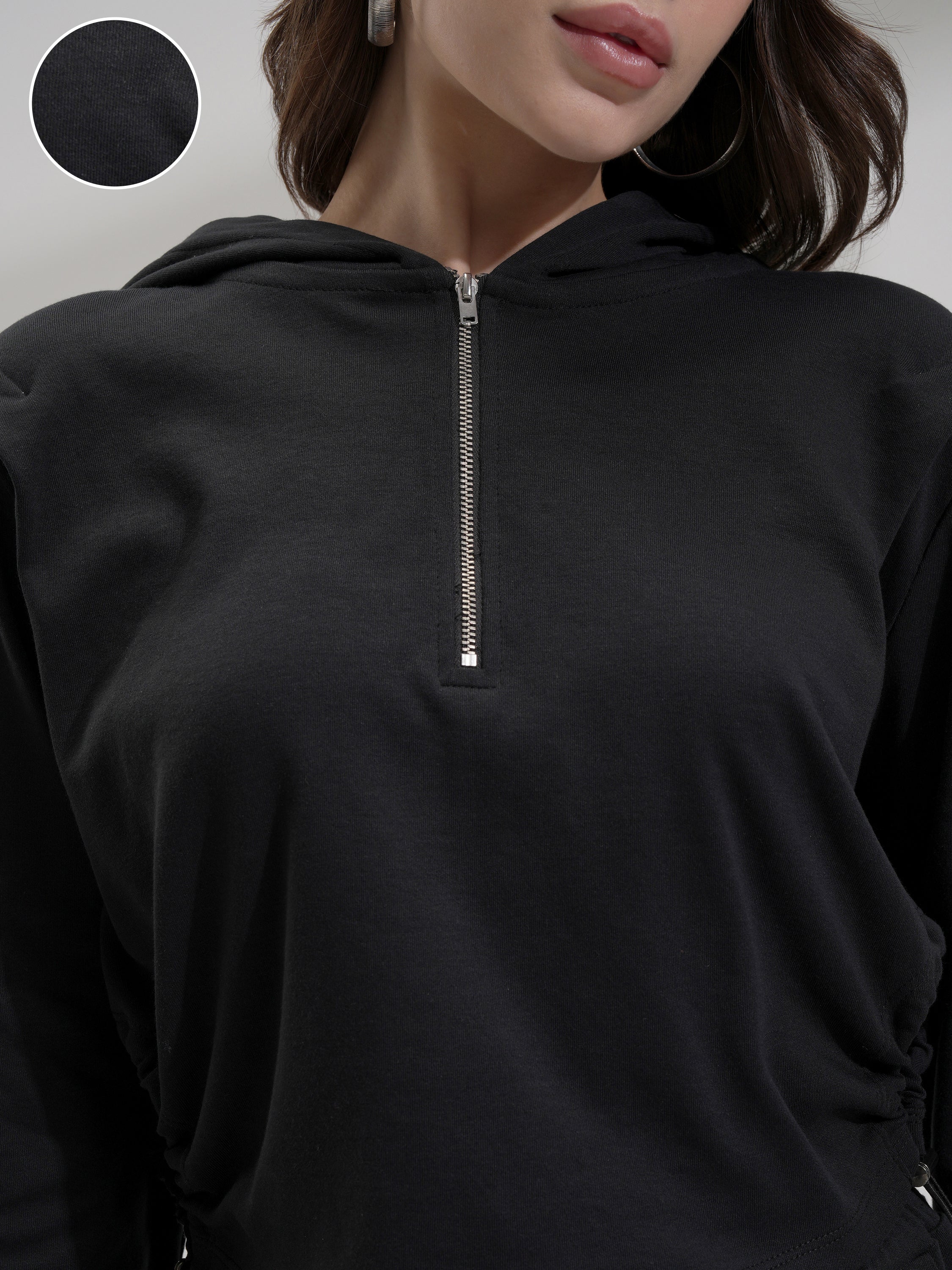 Tokyo Talkies Women Black Top With Trousers Co-Ords - Black - Image 5