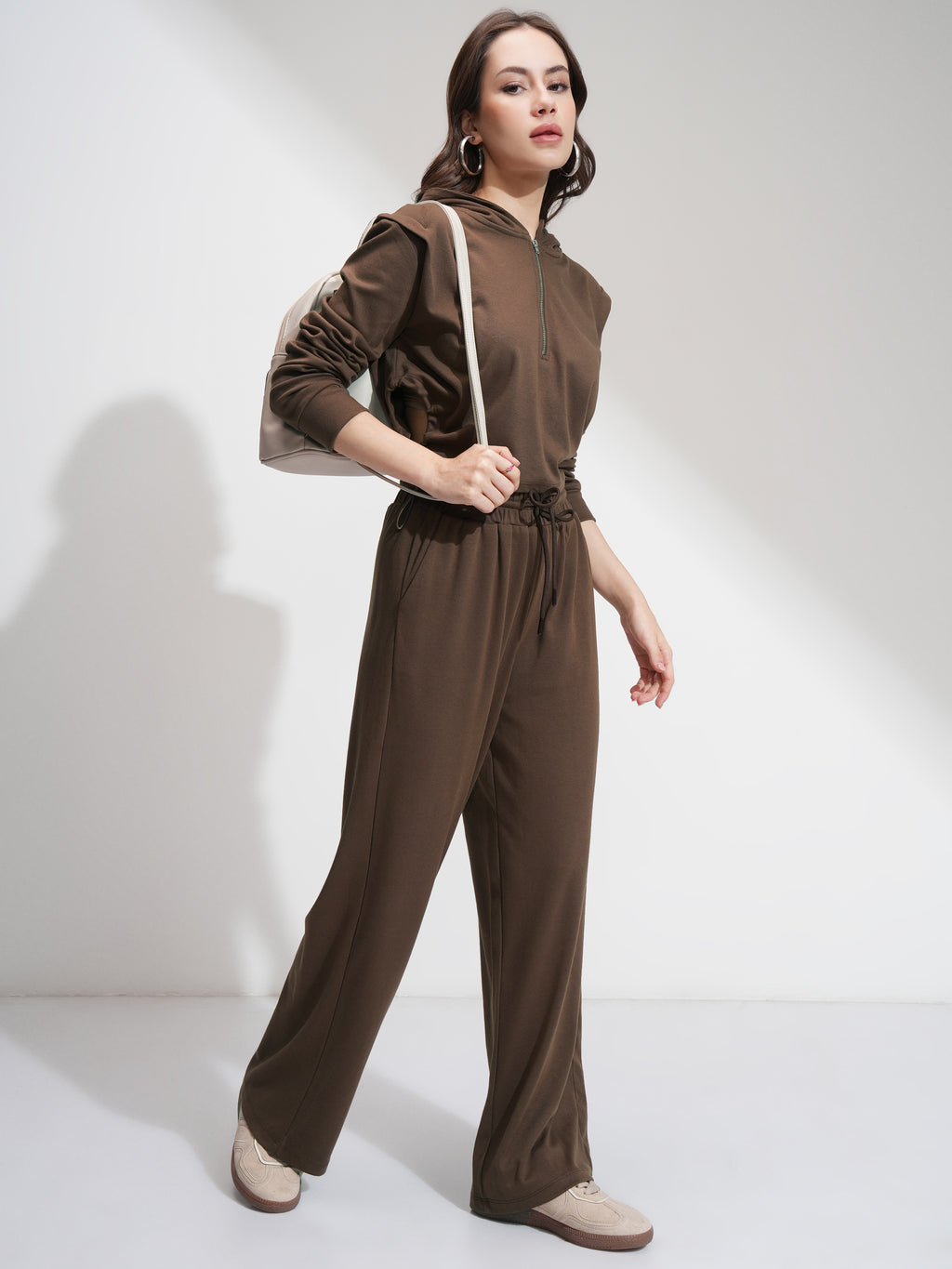 Tokyo Talkies Women Brown Top With Trouser - Brown - Image 1