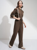 Tokyo Talkies Women Brown Top With Trouser - Brown - Image 1