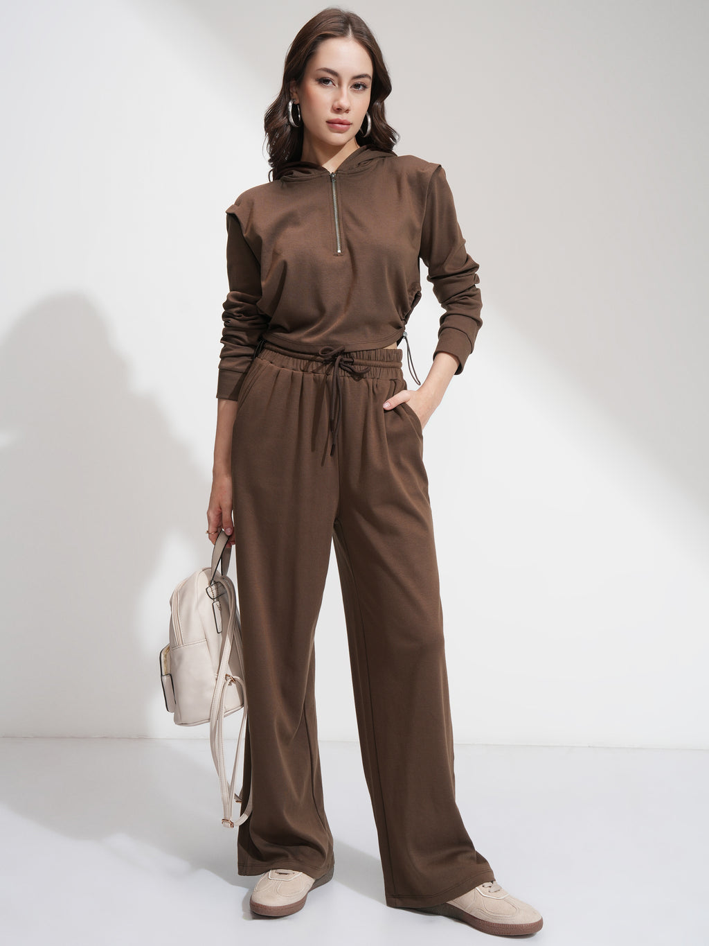 Tokyo Talkies Women Brown Top With Trouser - Brown - Image 2