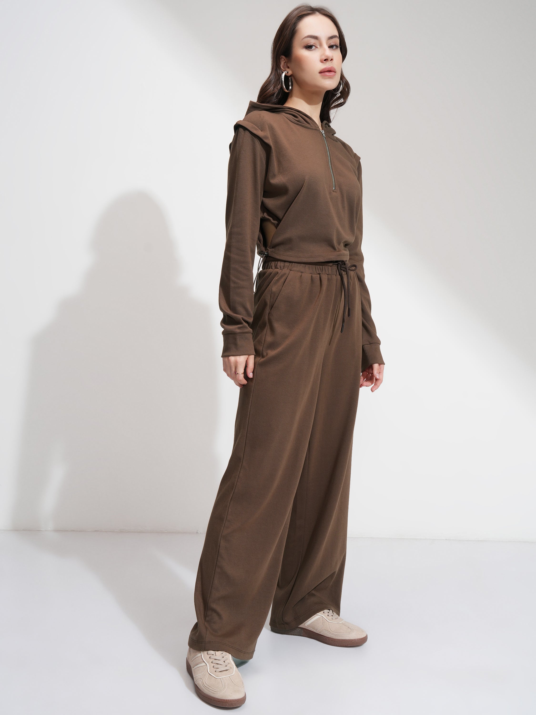 Tokyo Talkies Women Brown Top With Trouser - Brown - Image 6