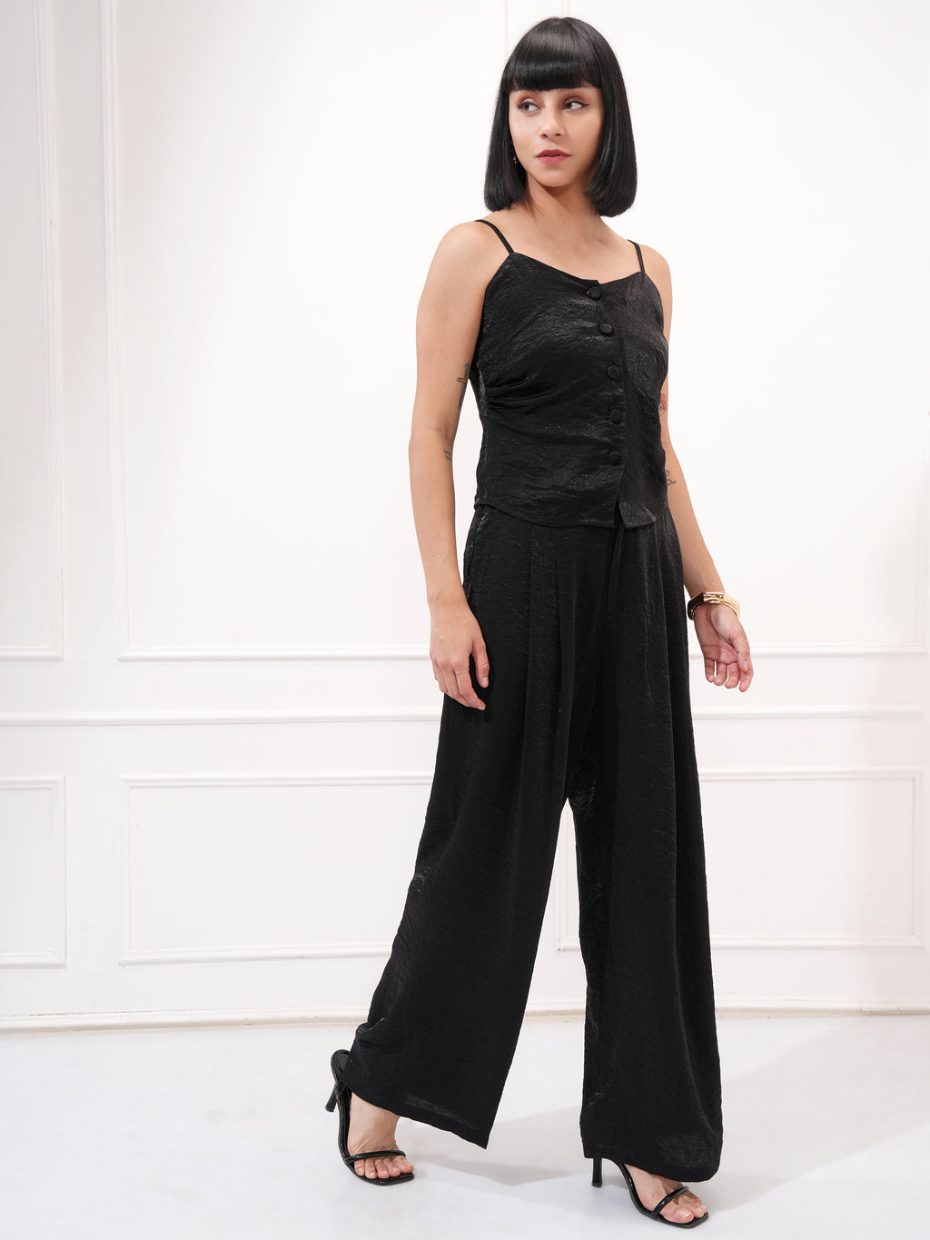 Tokyo Talkies Women Black Top With Trouser - Black - Image 6