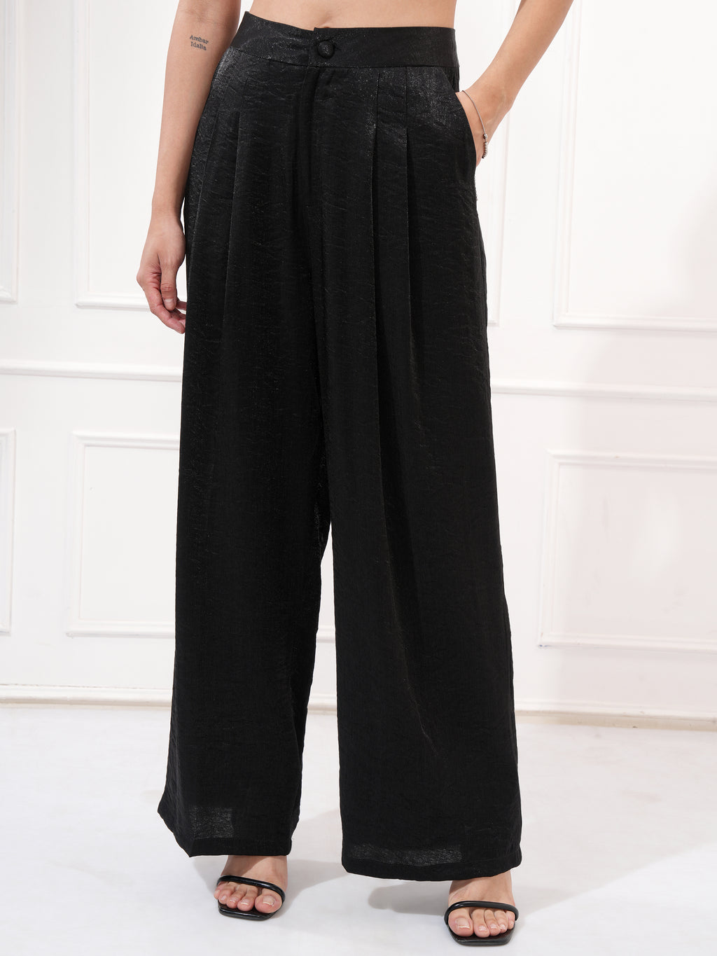 Tokyo Talkies Women Black Top With Trouser - Black - Image 7